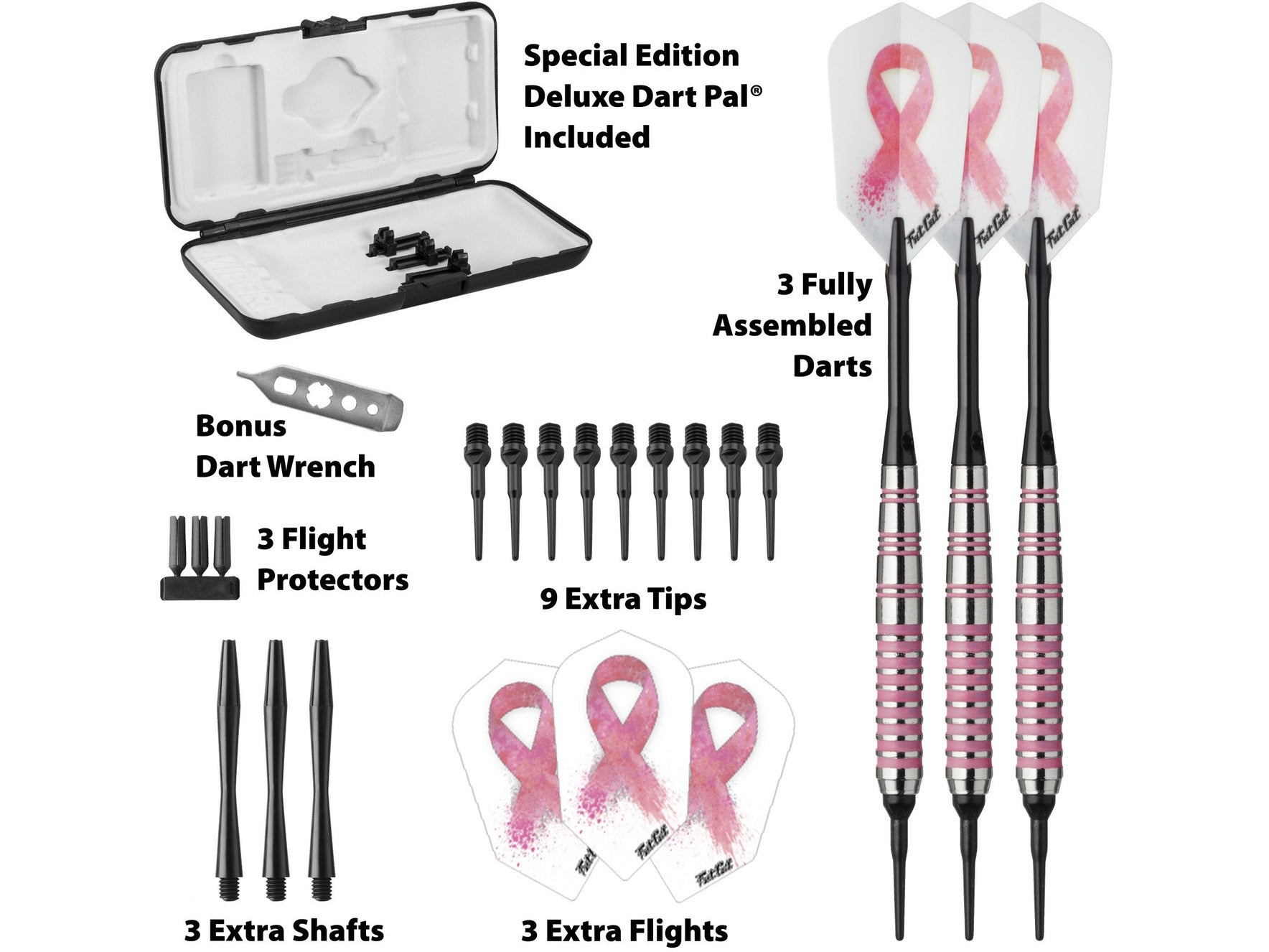 Fat Cat Pink Lady Soft Tip Darts 16 Grams - HomeFitPlay