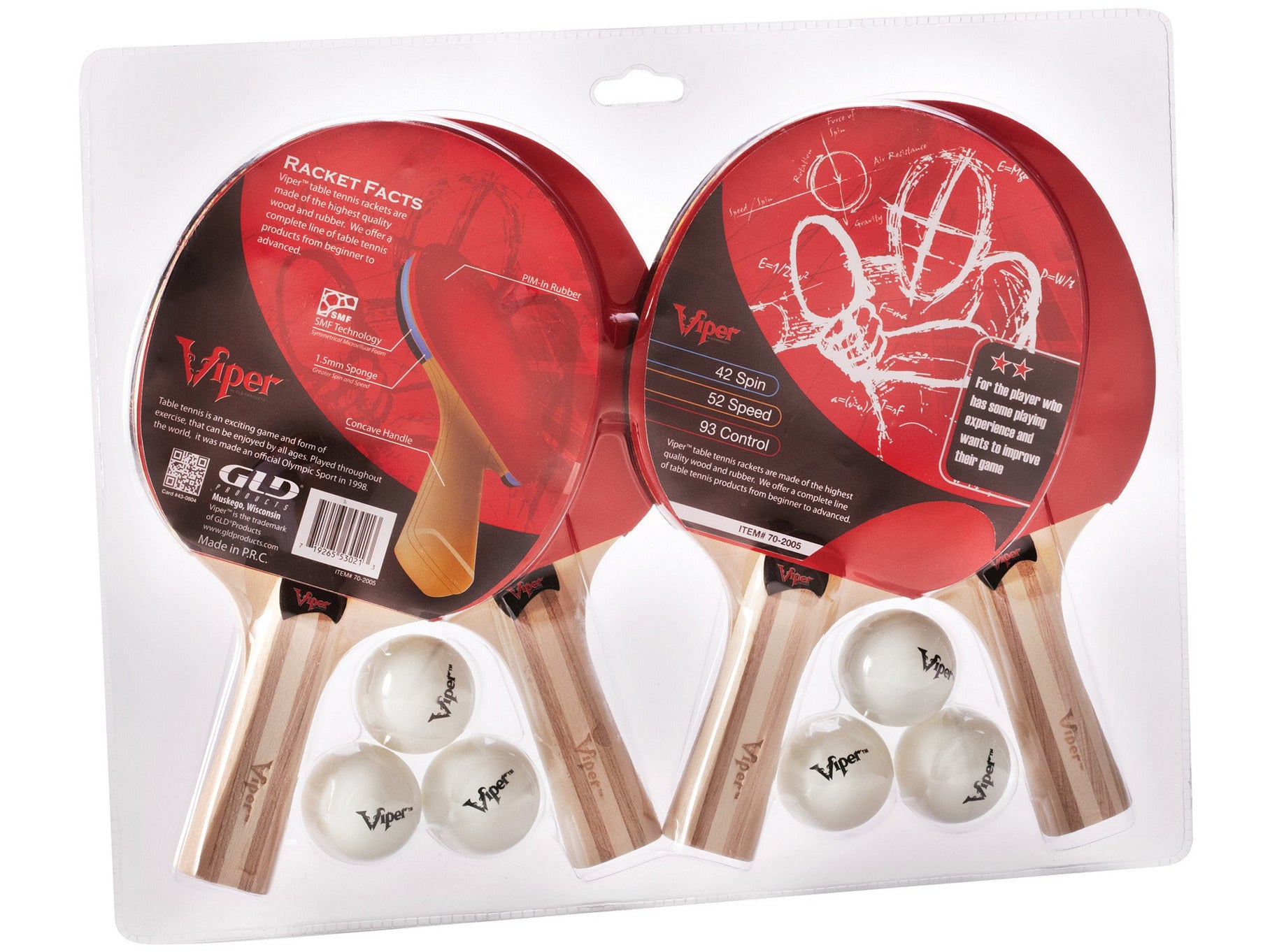 Viper Two Star Tennis Table Four Racket and Six Ball Set - HomeFitPlay