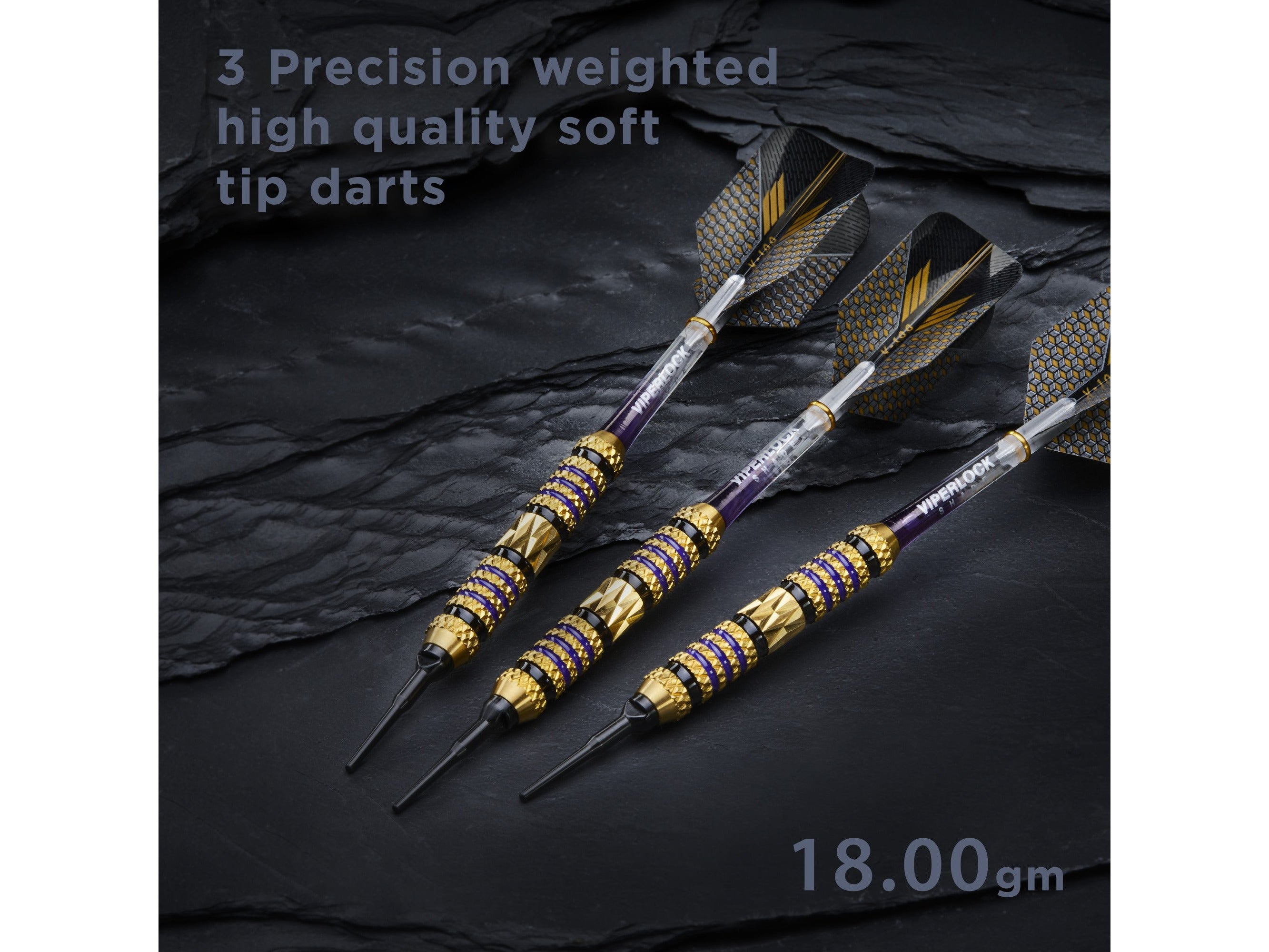 Viper Wizard Purple/Black Soft Tip Darts 18 Grams - HomeFitPlay