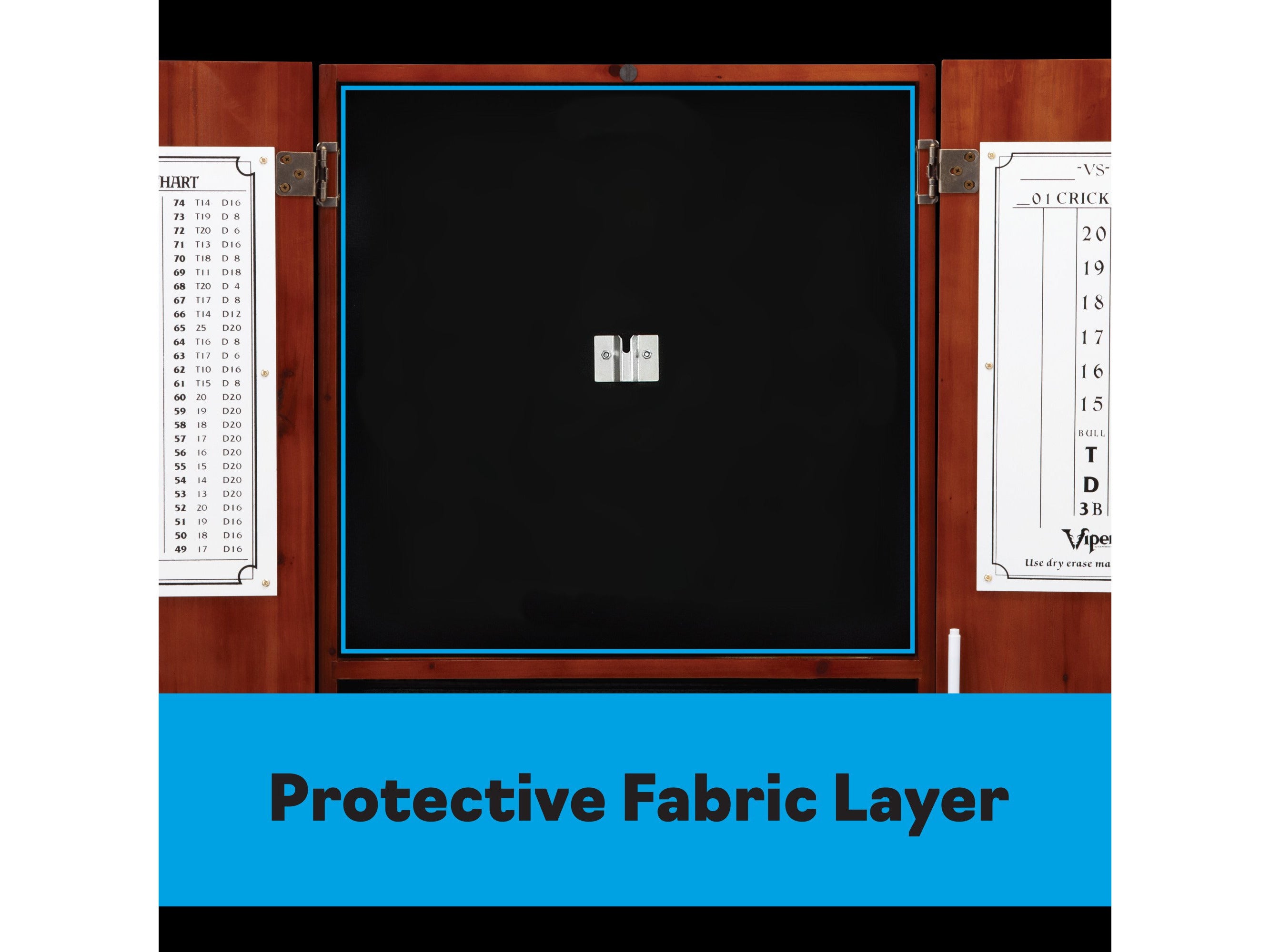 Viper Metropolitan Cinnamon Steel Tip Dartboard Cabinet - HomeFitPlay