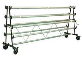 Gym Floor Cover Mobile Storage Rack - 6/8/10 Rollers - HomeFitPlay