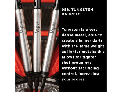 Viper Sinister 95% Tungsten Soft Tip Darts Tapered Barrel 18 Grams - HomeFitPlay