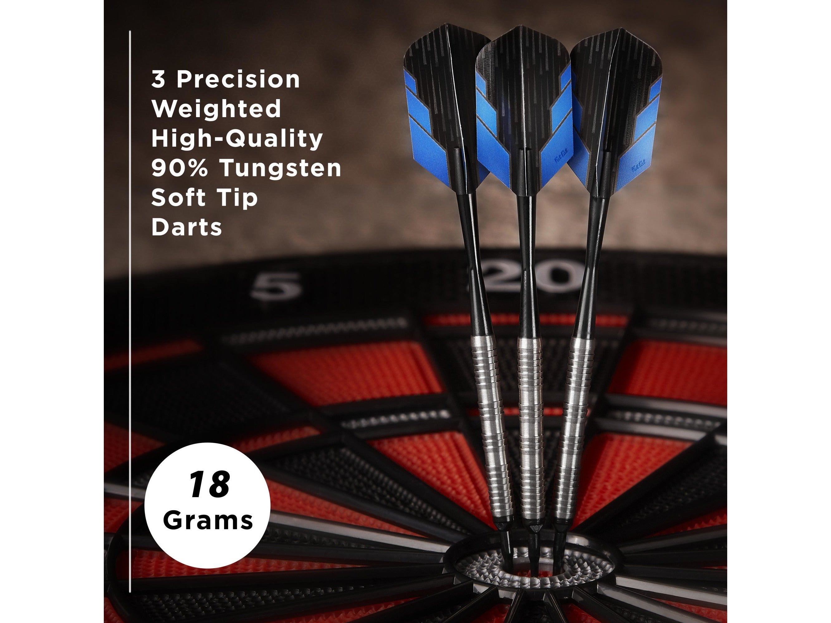 Fat Cat Bulletz 90% Tungsten Soft Tip Darts 18 Grams - HomeFitPlay
