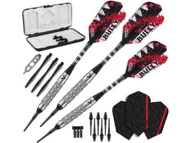 Viper Bully 80% Tungsten Soft Tip Dart Set 5 Knurled Rings 18 Grams - HomeFitPlay