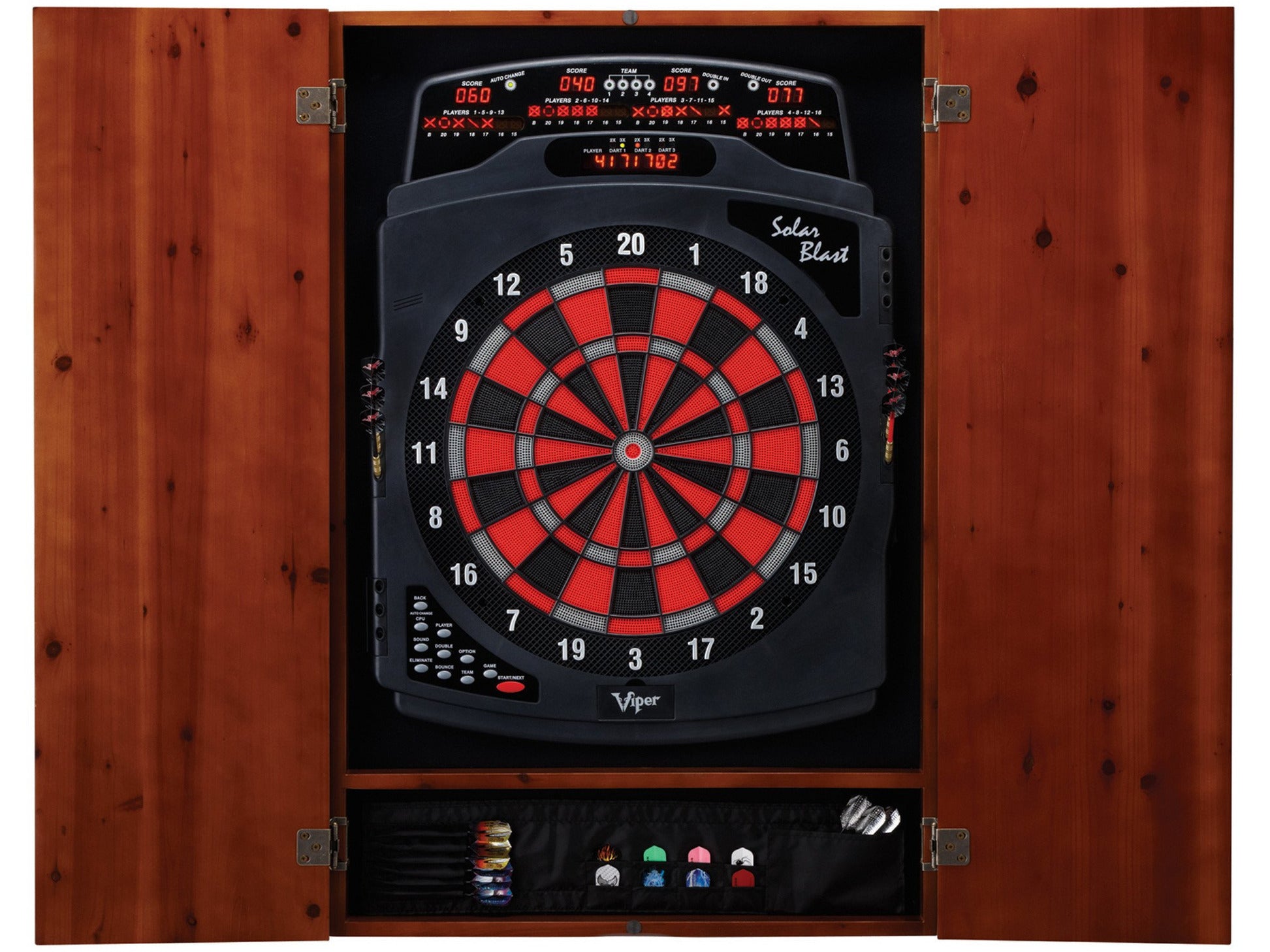 Viper Metropolitan Cinnamon Soft Tip Dartboard Cabinet - HomeFitPlay