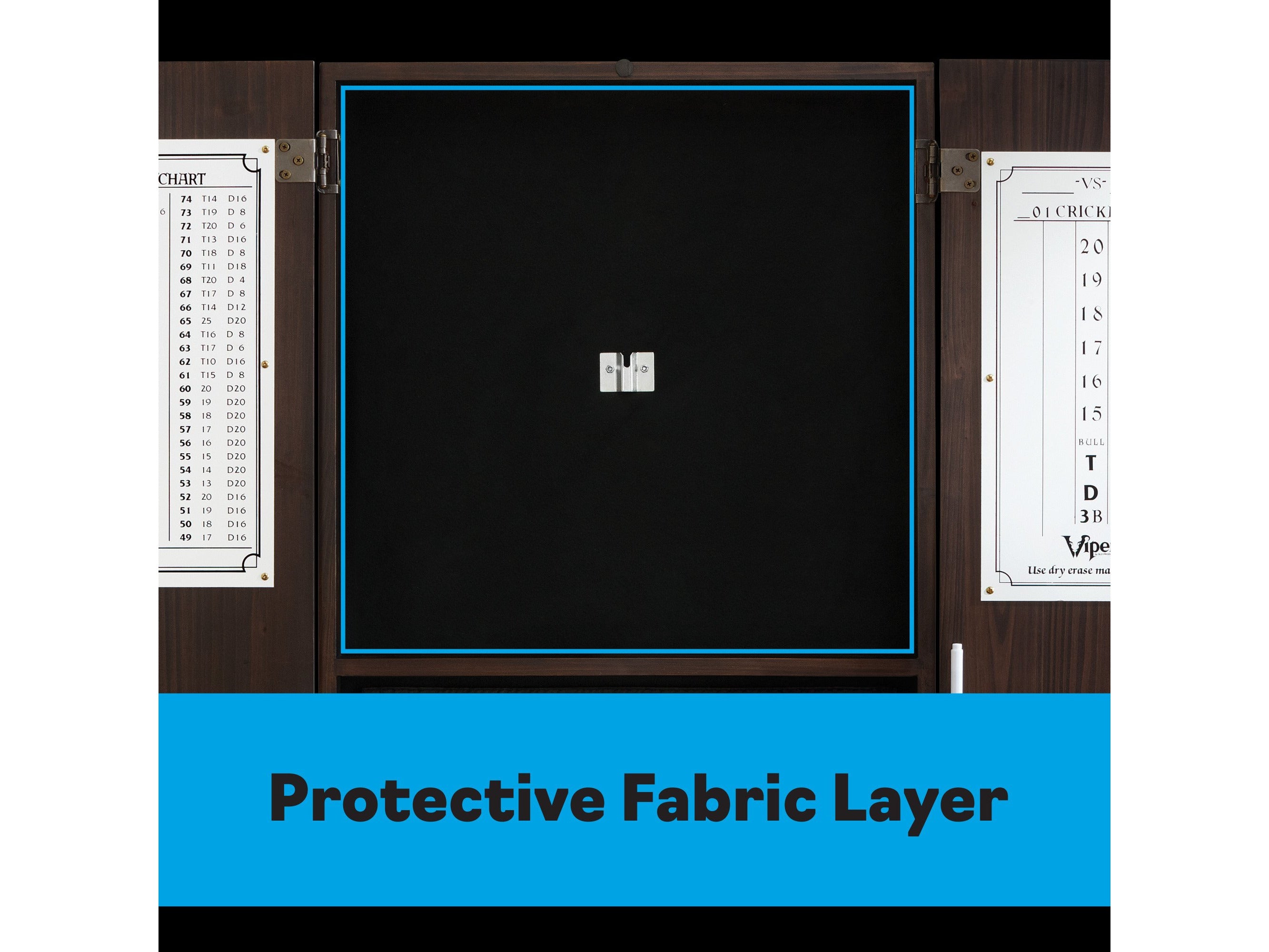 Viper Metropolitan Espresso Steel Tip Dartboard Cabinet - HomeFitPlay