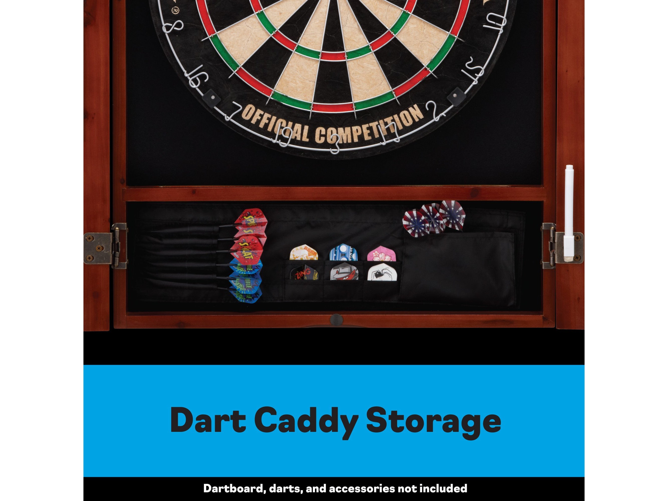 Viper Metropolitan Cinnamon Steel Tip Dartboard Cabinet - HomeFitPlay