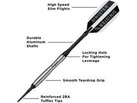 Viper Sinister 95% Tungsten Soft Tip Darts Tapered Barrel 18 Grams 