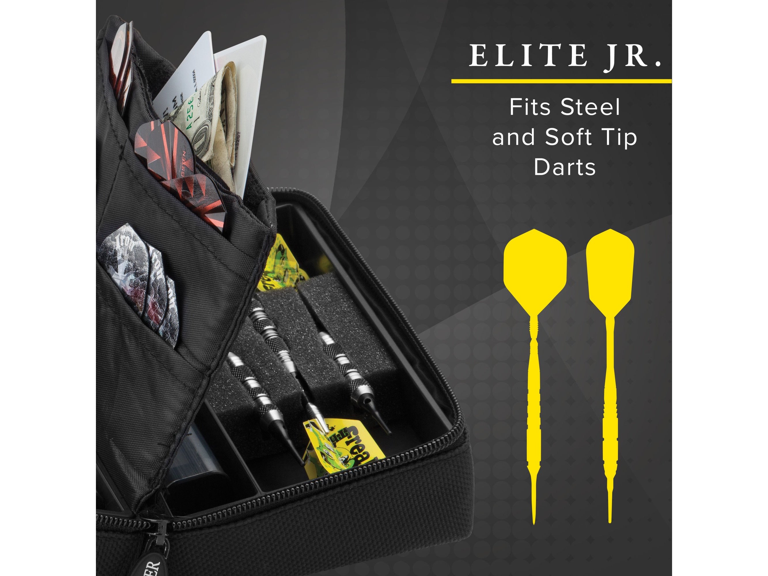 Casemaster Elite Jr Black Nylon Dart Case - HomeFitPlay