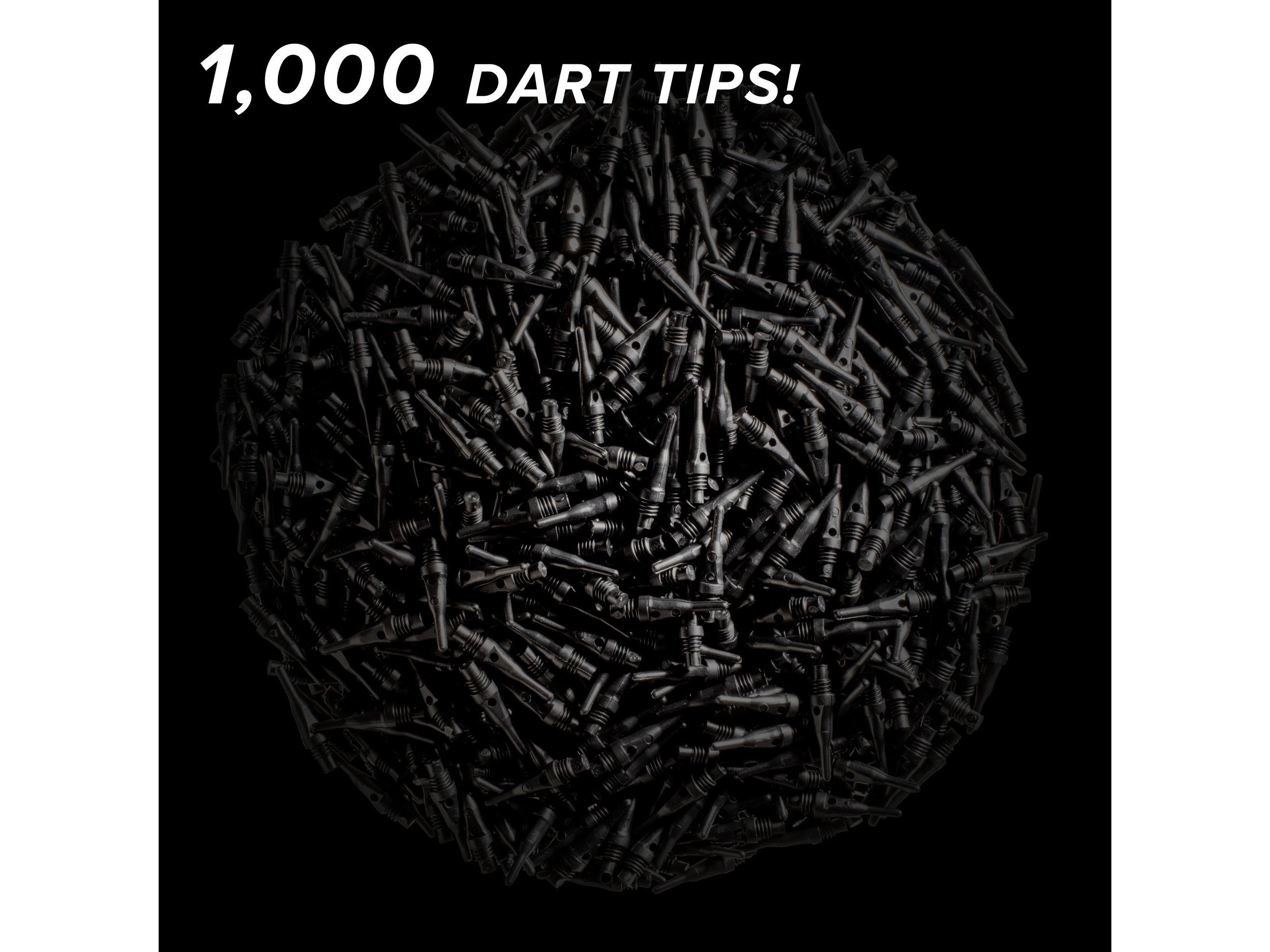 Viper Tufflex Tips SS 2BA Black 1000Ct Soft Dart Tips - HomeFitPlay