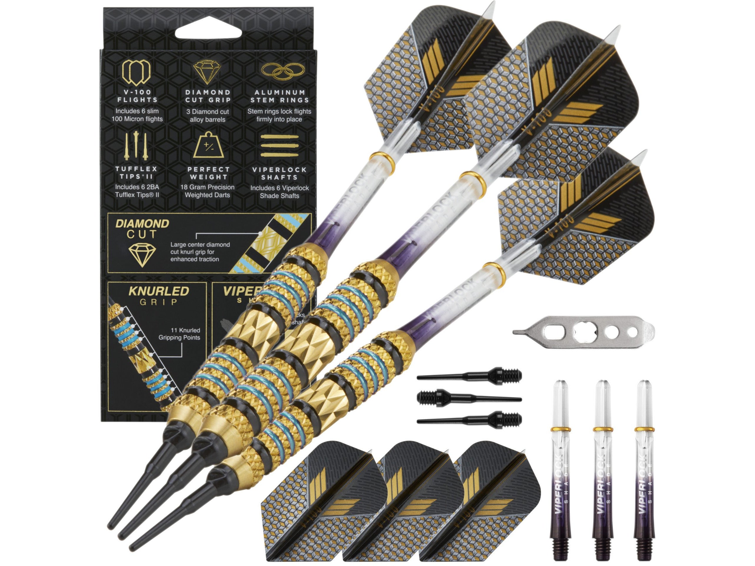 Viper Wizard Blue/Black Soft Tip Darts 18 Grams - HomeFitPlay