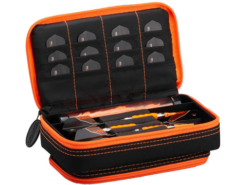 Image of Casemaster Plazma Plus Dart Case Black with Orange Zipper and Phone Pocket - HomeFitPlay