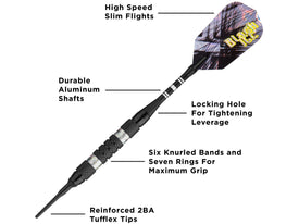 Viper Black Ice Silver Soft Tip Darts 