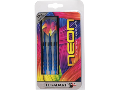 Image of Elkadart Neon Blue Soft Tip Darts 18 Grams - HomeFitPlay