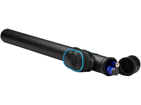Casemaster Q-Vault Supreme Black with Blue Trim Cue Case - HomeFitPlay