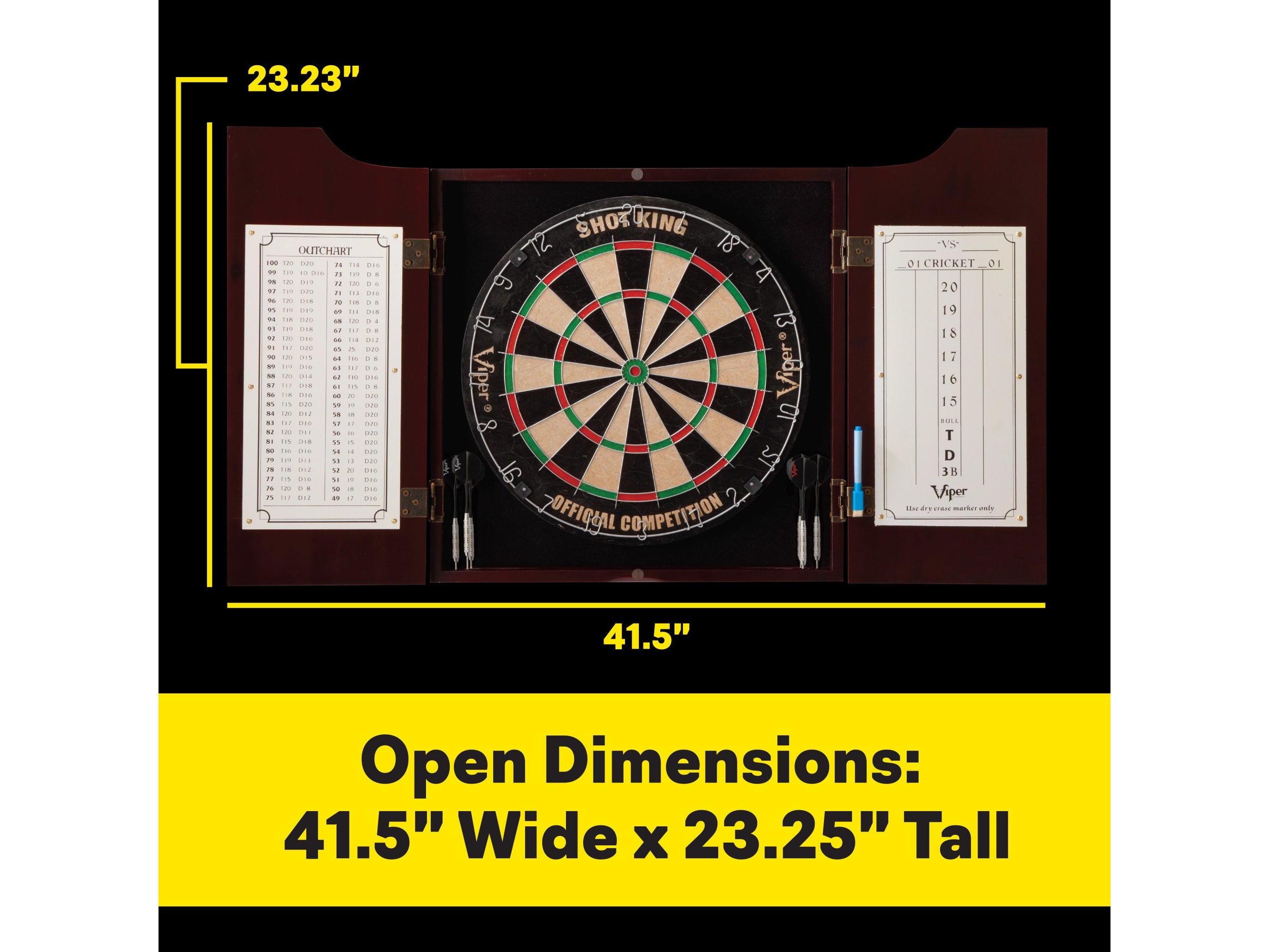 Viper Hudson All-In-One Dart Center Mahogany - HomeFitPlay