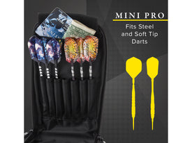 Casemaster Mini Pro Black Leather Dart Case 