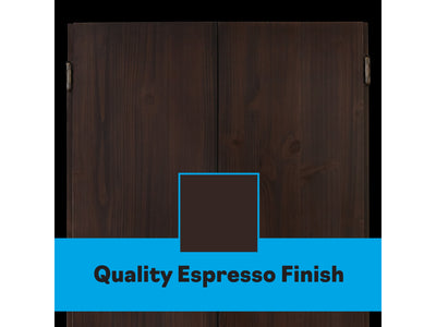 Viper Metropolitan Espresso Steel Tip Dartboard Cabinet - HomeFitPlay