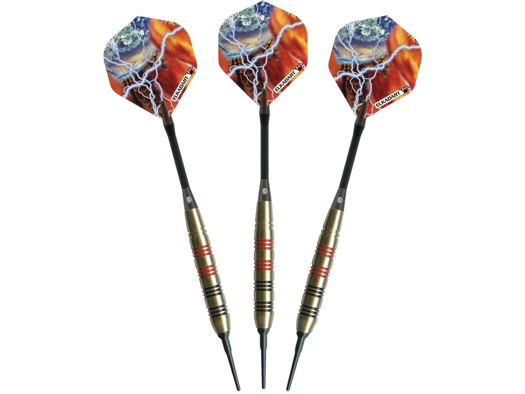 Elkadart Storm Soft Tip Darts Black and Red Rings 18 Grams - HomeFitPlay
