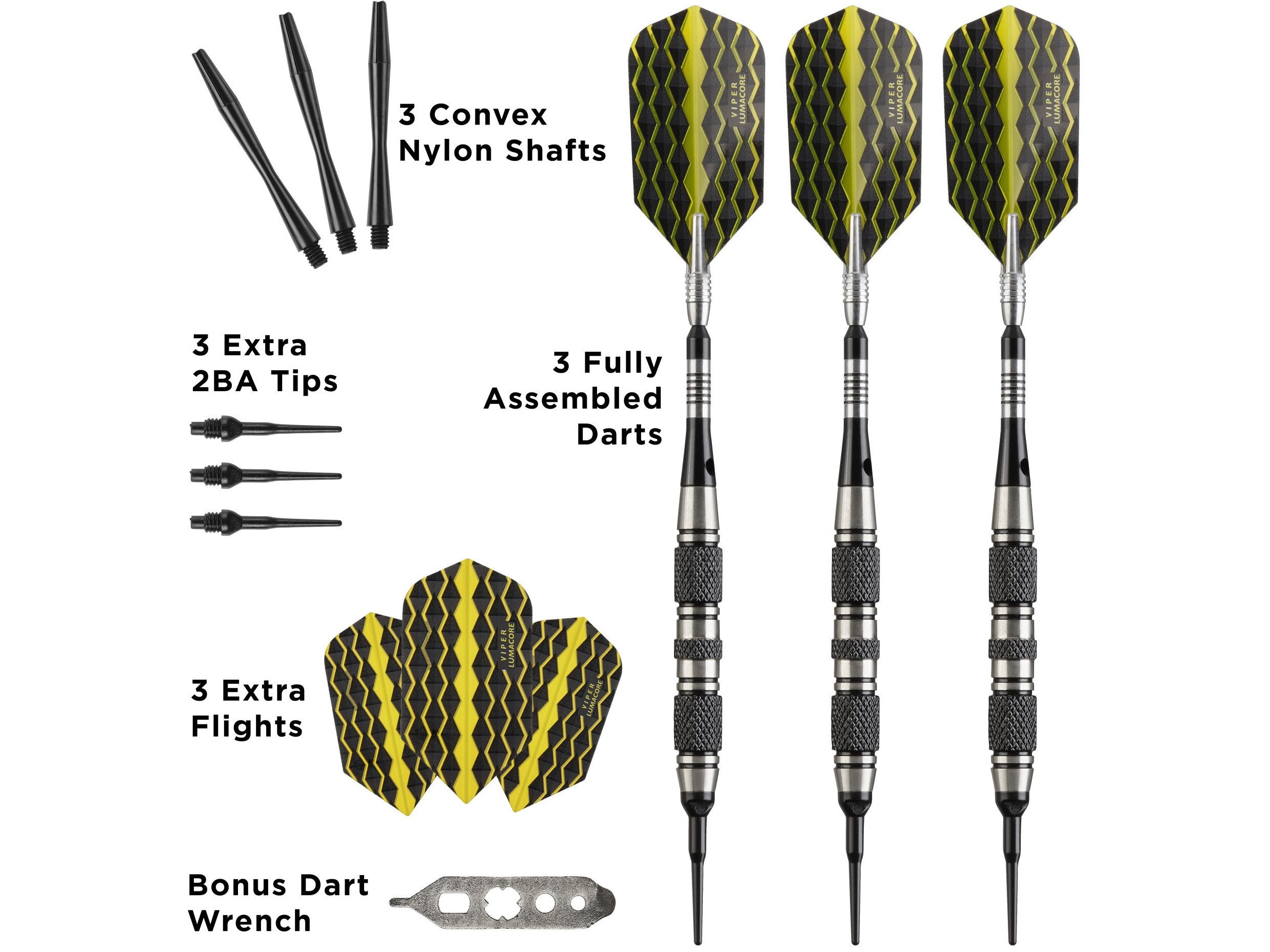 Viper The Freak Soft Tip Darts 3 Knurled Rings Barrel 18 Grams - HomeFitPlay