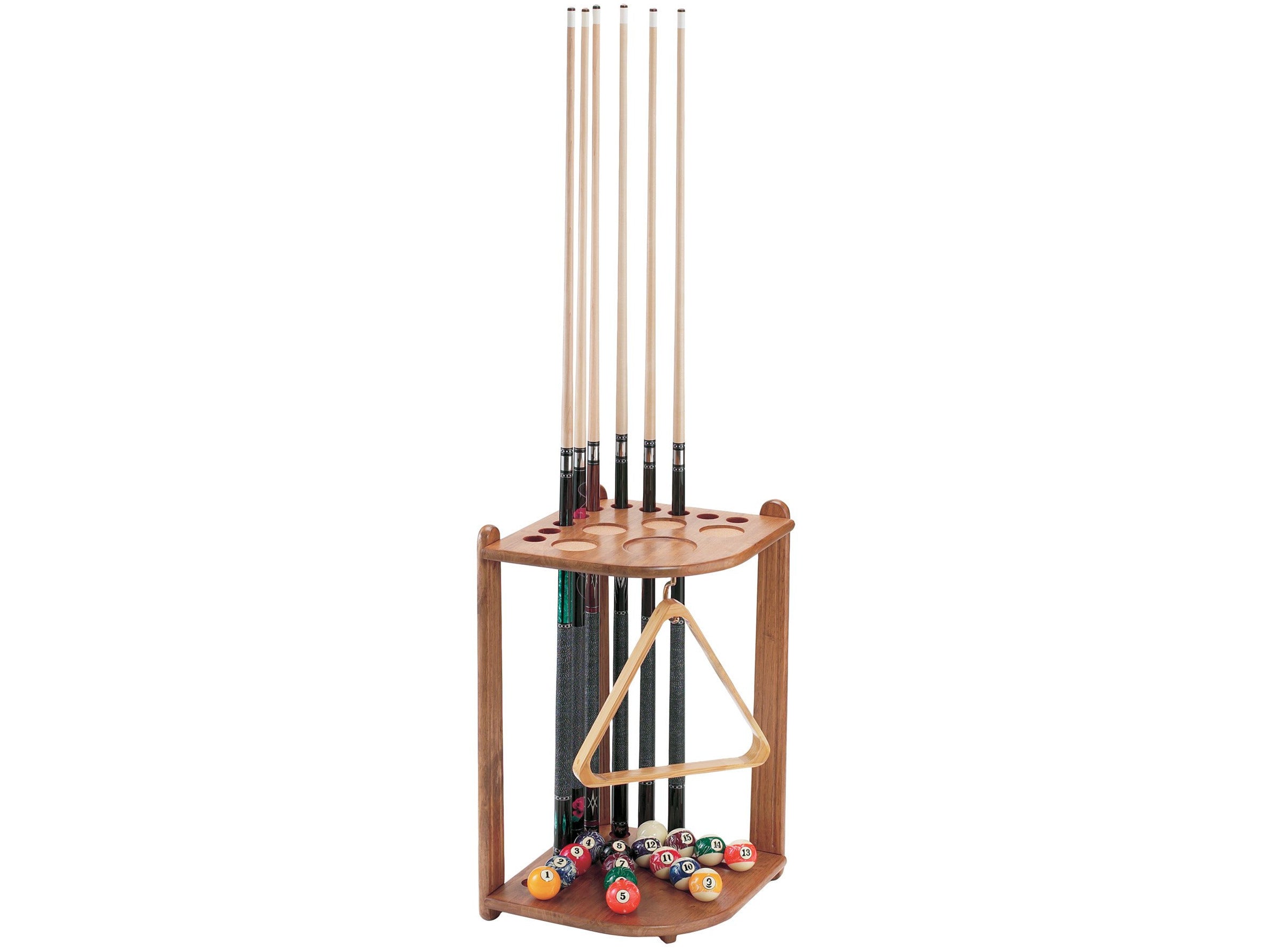 Viper Oak 10 Cue Corner Cue Rack - HomeFitPlay