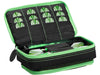 Casemaster Plazma Plus Dart Case Black with Green Zipper and Phone Pocket - HomeFitPlay