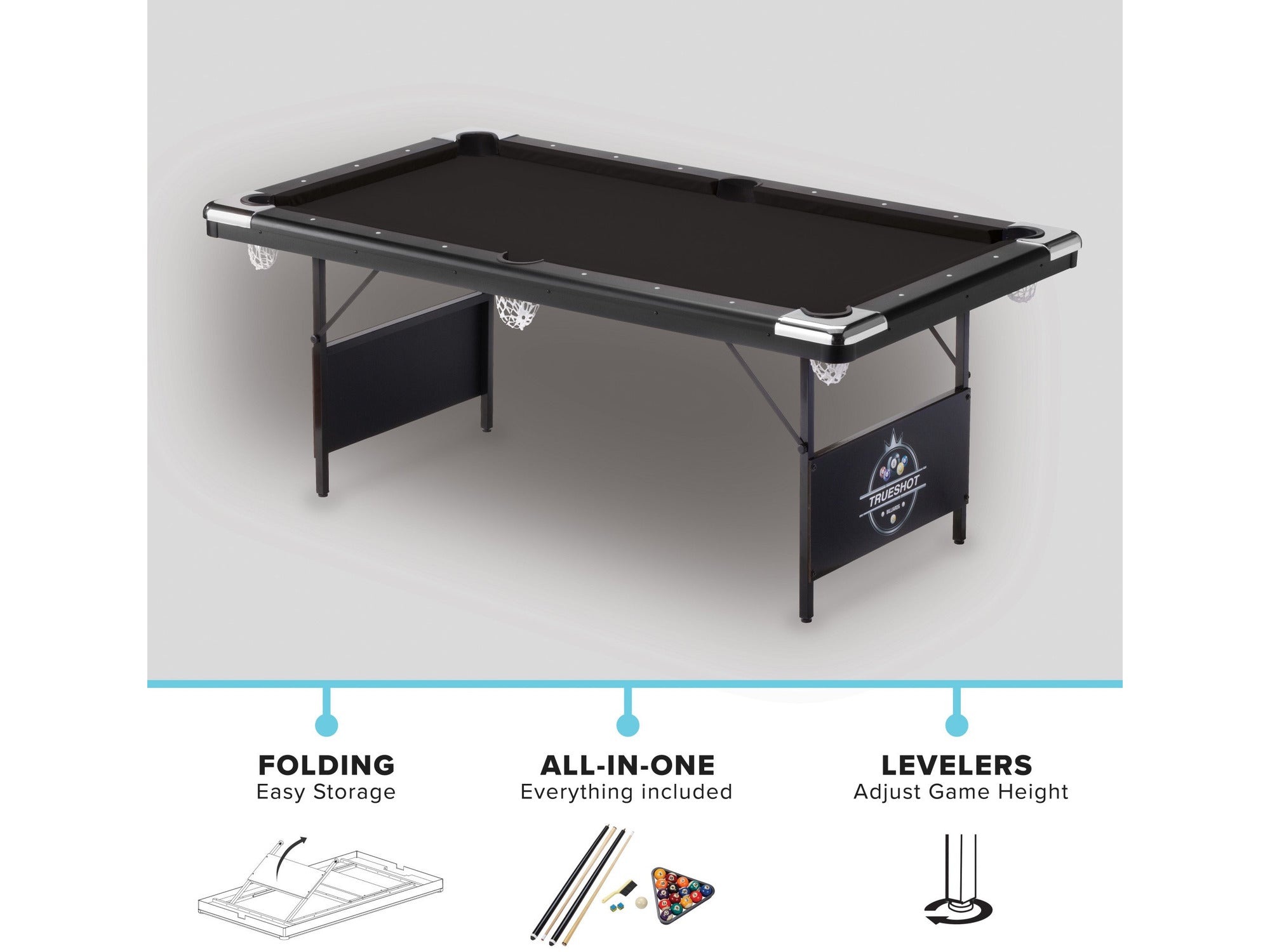 Fat Cat Trueshot 6' Folding Billiard Table - HomeFitPlay