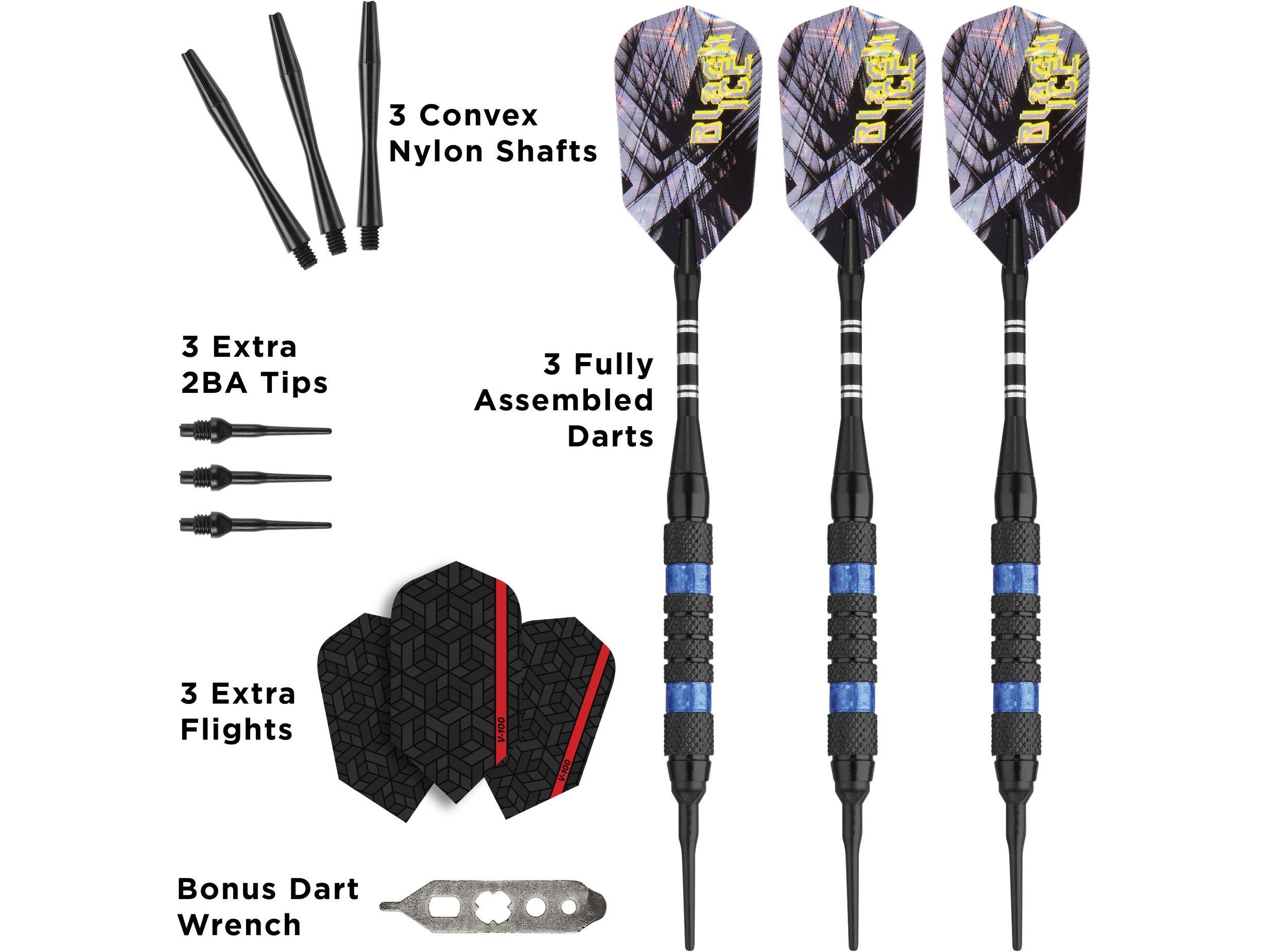 Viper Black Ice Blue Soft Tip Darts - HomeFitPlay