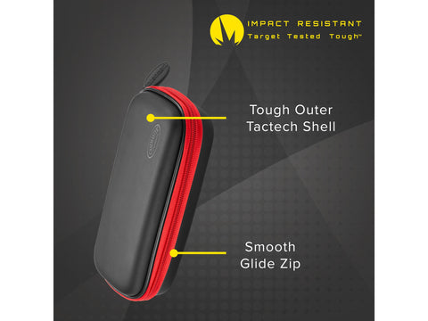 Image of Casemaster Warden Dart Case with Red Zipper - HomeFitPlay