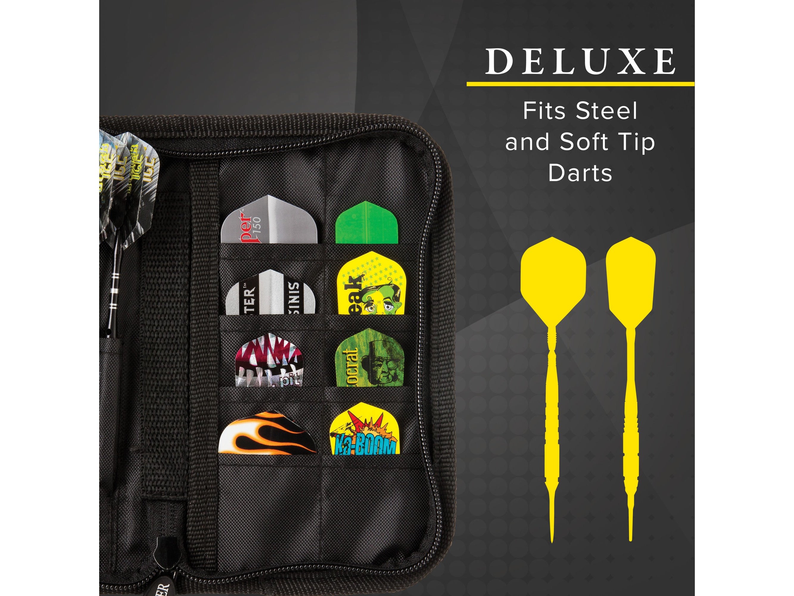 Casemaster Deluxe Black Nylon Dart Case - HomeFitPlay