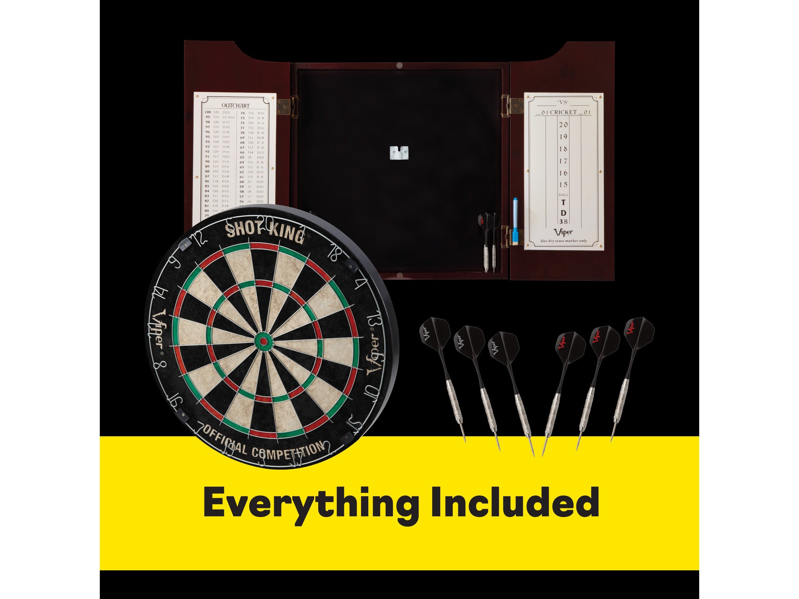 Viper Hudson All-In-One Dart Center Mahogany - HomeFitPlay
