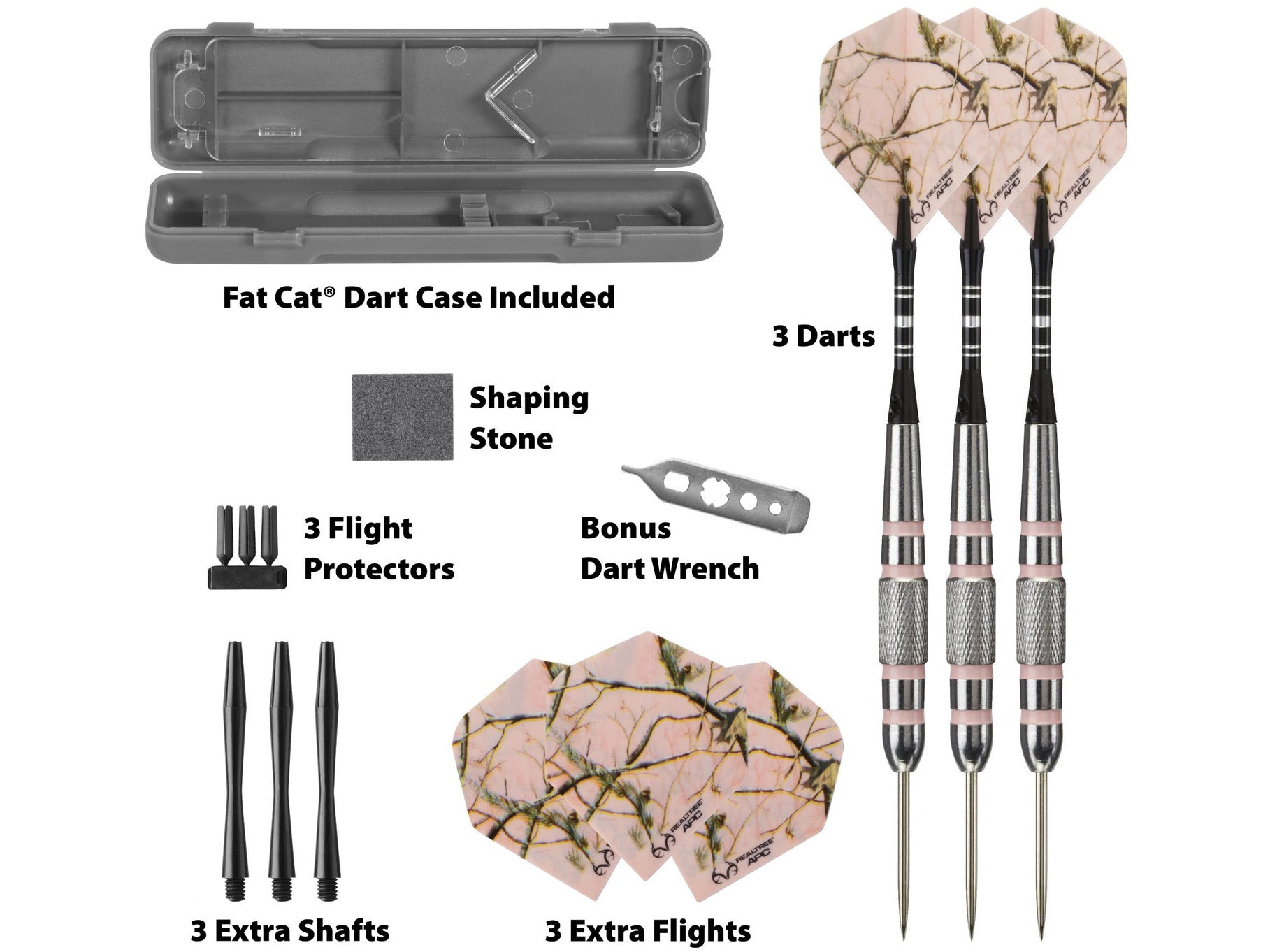 Fat Cat Realtree APC Steel Tip Darts 23gm - HomeFitPlay