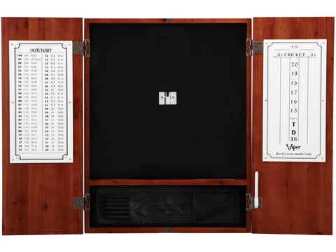 Image of Viper Metropolitan Cinnamon Steel Tip Dartboard Cabinet - HomeFitPlay