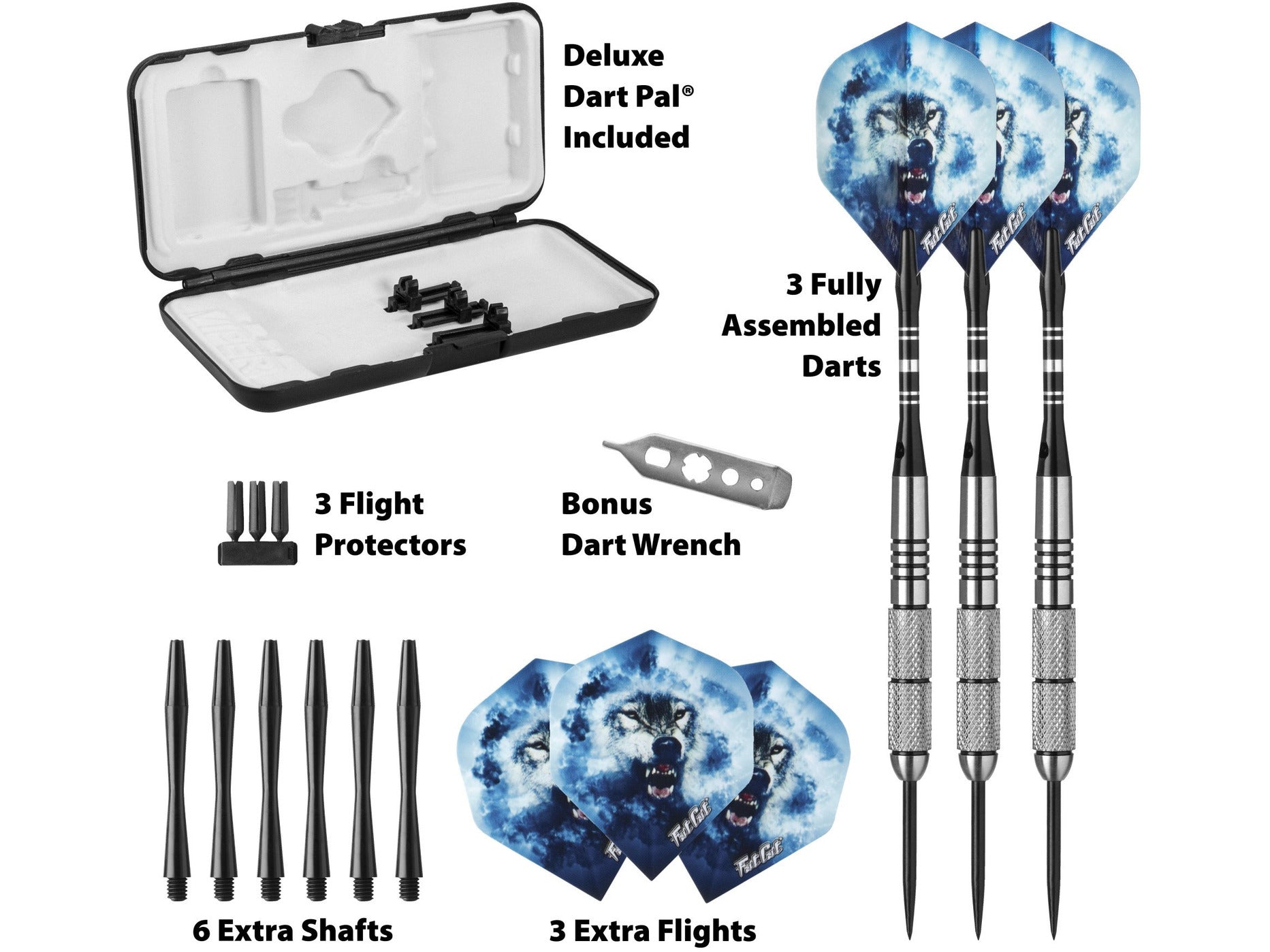 Fat Cat Predator 80% Tungsten Steel Tip Darts 23 Grams - HomeFitPlay