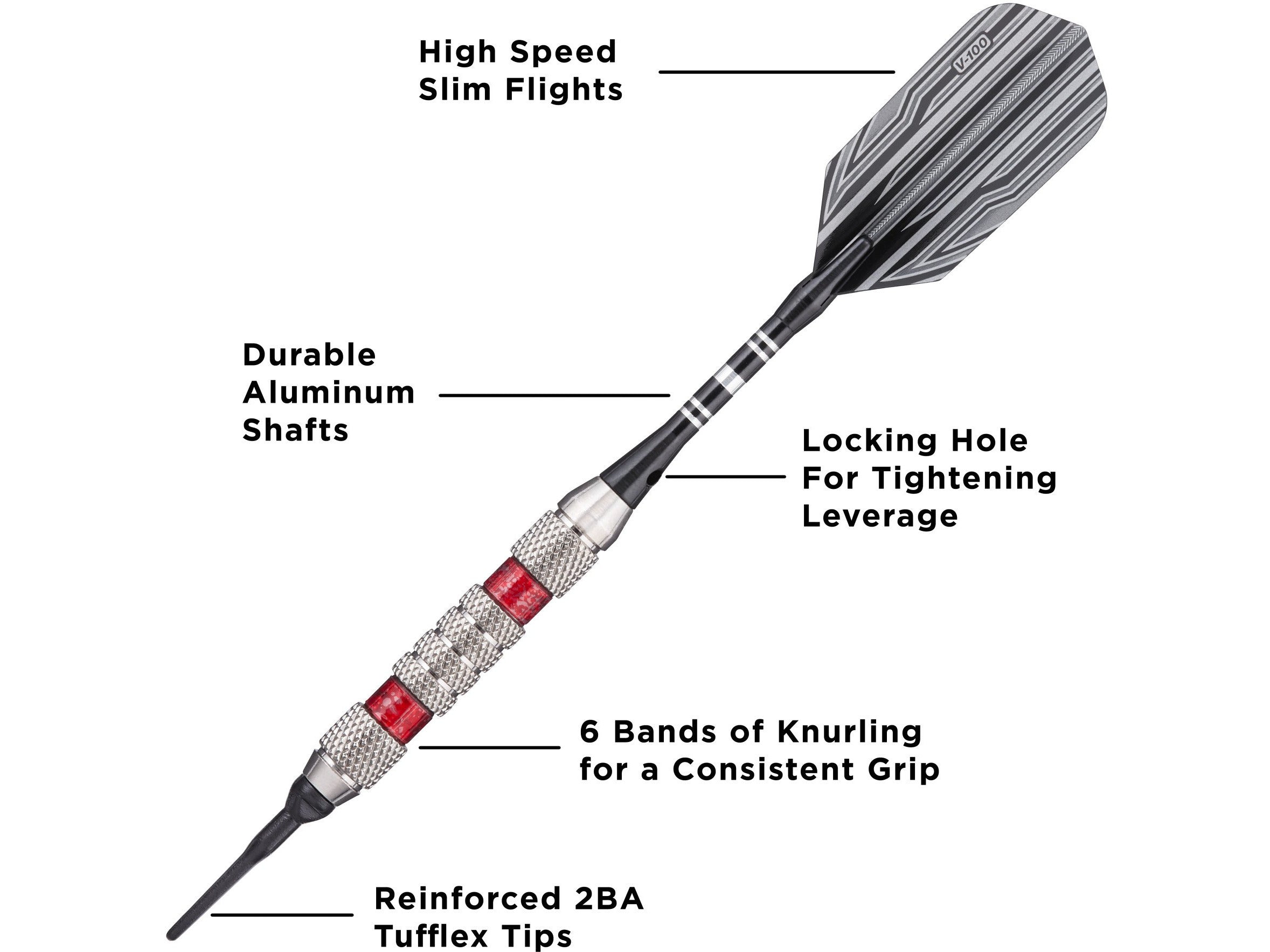 Viper Wind Runner Red Soft Tip Darts 18 Grams - HomeFitPlay