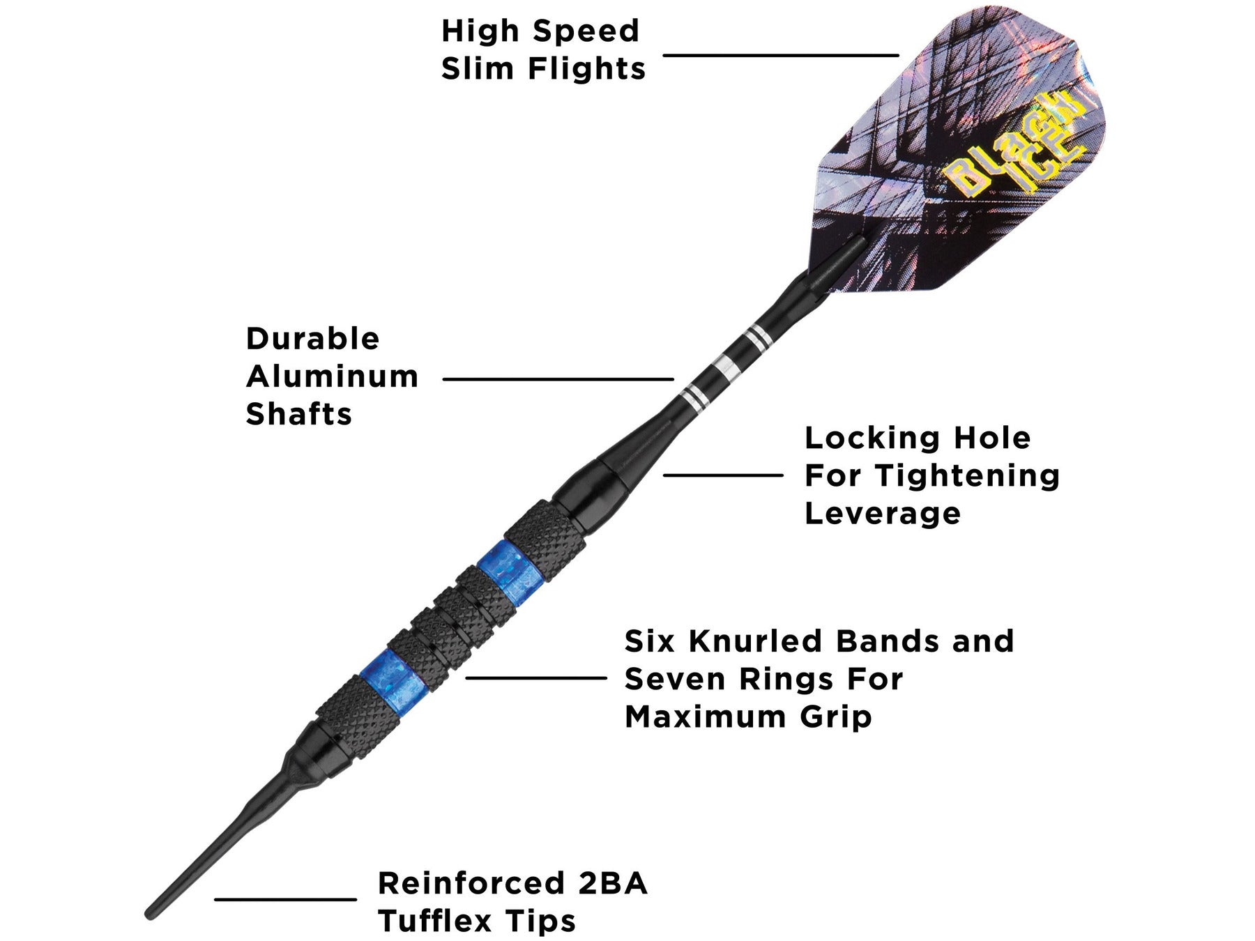 Viper Black Ice Blue Soft Tip Darts - HomeFitPlay