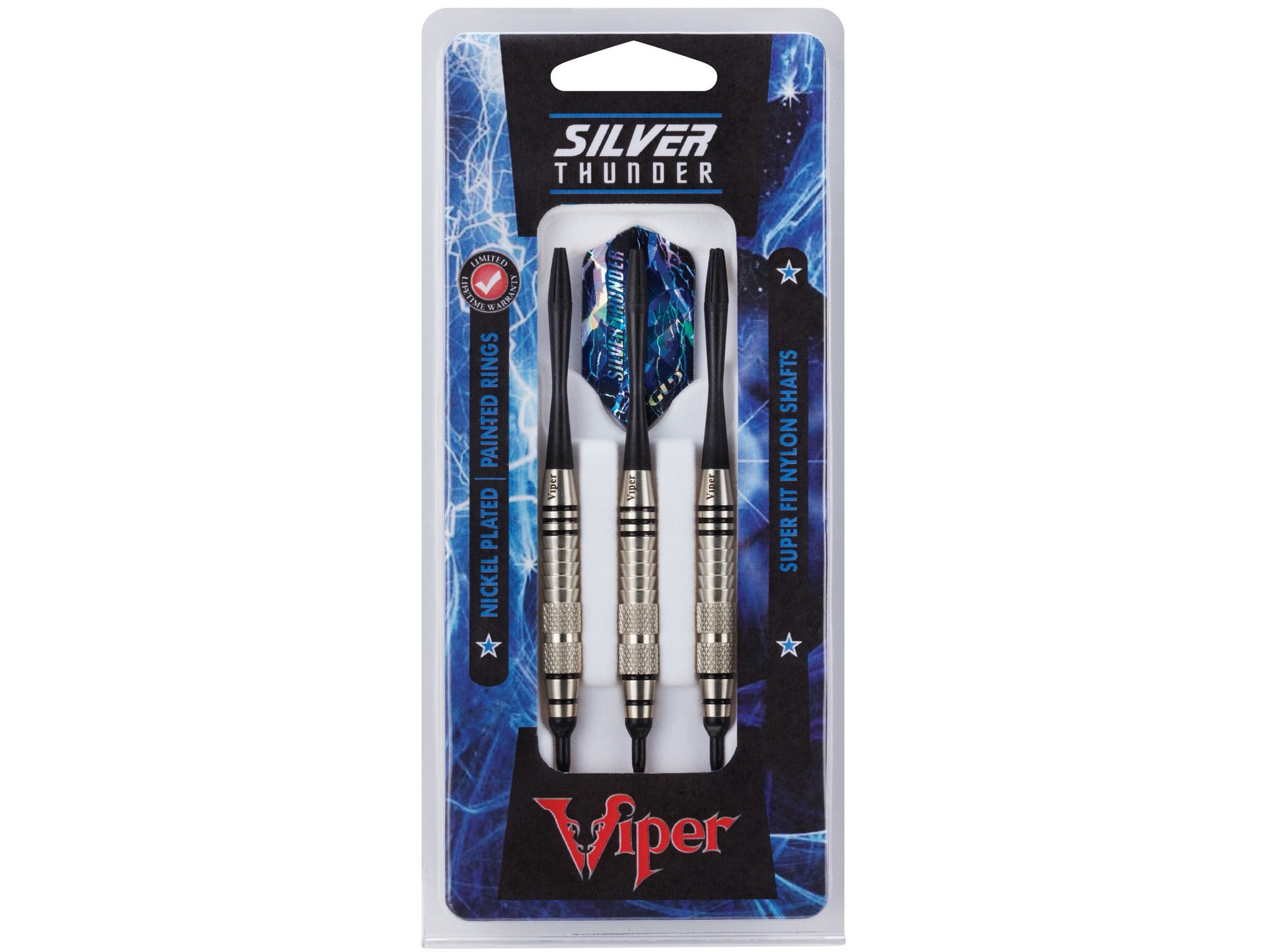 Viper Silver Thunder Soft Tip Darts 2 Knurled Rings 18 Grams - HomeFitPlay
