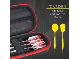Casemaster Warden Dart Case with Red Zipper 