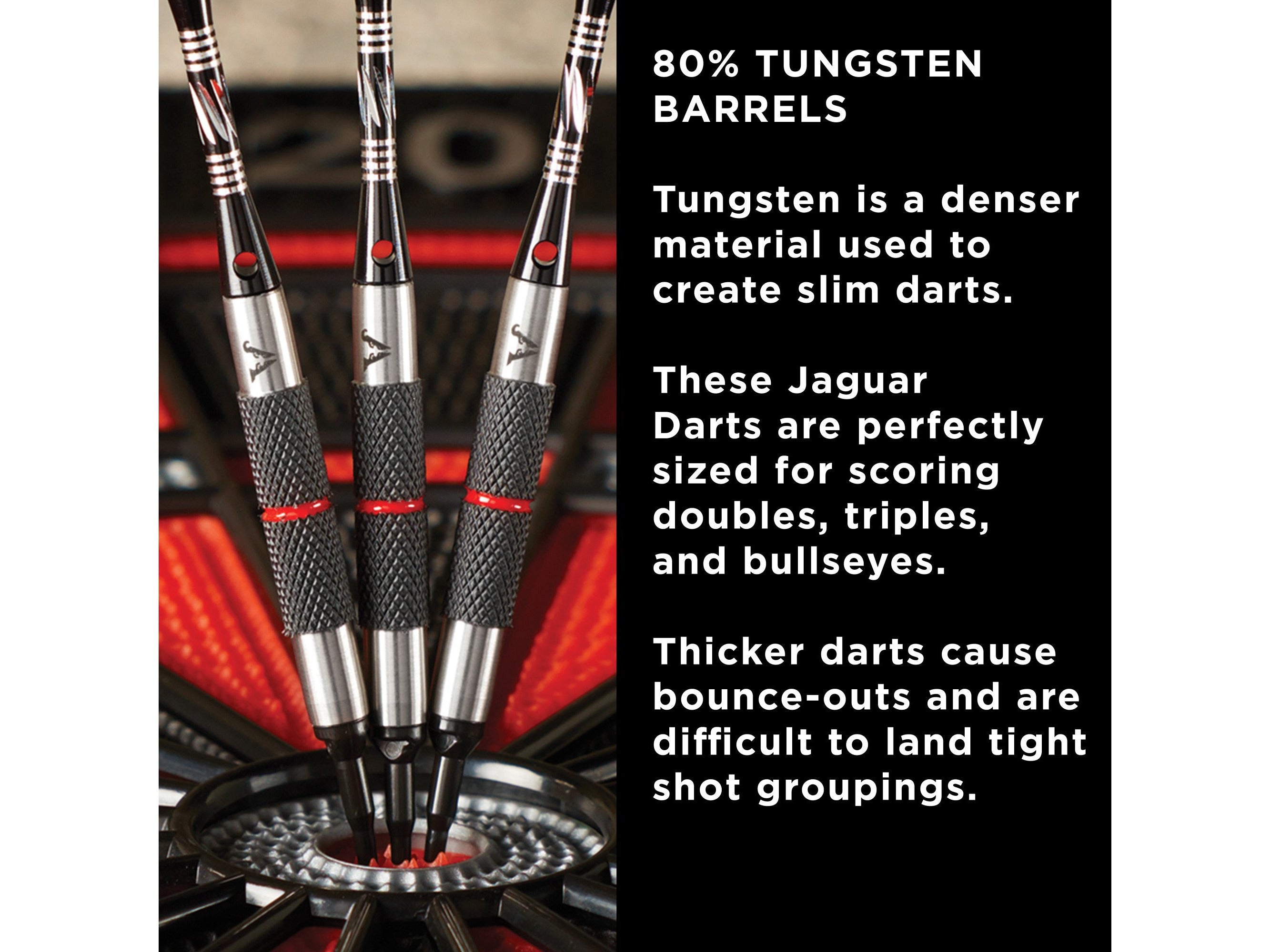 Viper Jaguar 80% Tungsten Soft Tip Darts Silver Barrel 18 Grams - HomeFitPlay