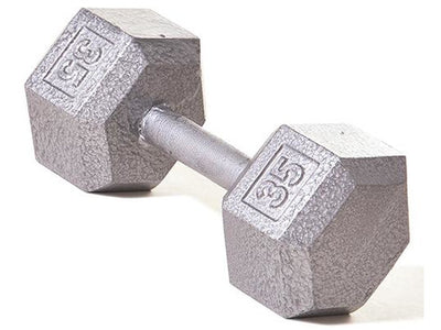 Hex Dumbbell w/ Straight Handle 35 lb - HomeFitPlay