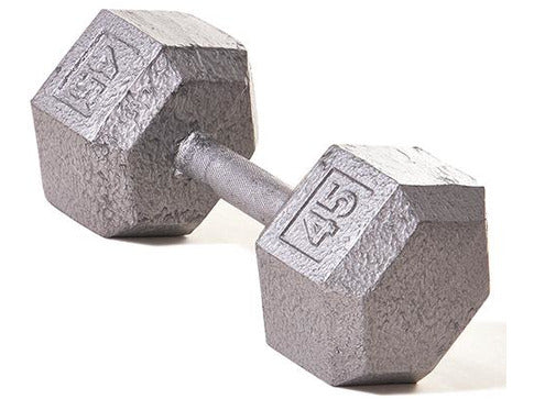 Hex Dumbbell w/ Straight Handle 45 lb - HomeFitPlay