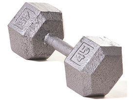 Hex Dumbbell w/ Straight Handle 45 lb - HomeFitPlay