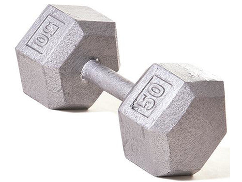 Hex Dumbbell w/ Straight Handle 50 lb - HomeFitPlay