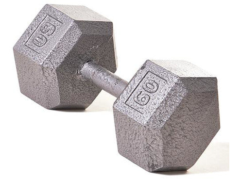 Hex Dumbbell w/ Straight Handle 60 lb - HomeFitPlay