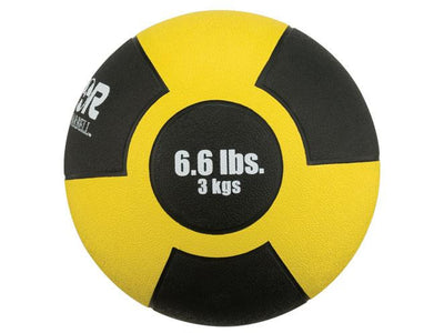 Reactor Rubber Medicine Ball (6.6 lb - Yellow) - HomeFitPlay