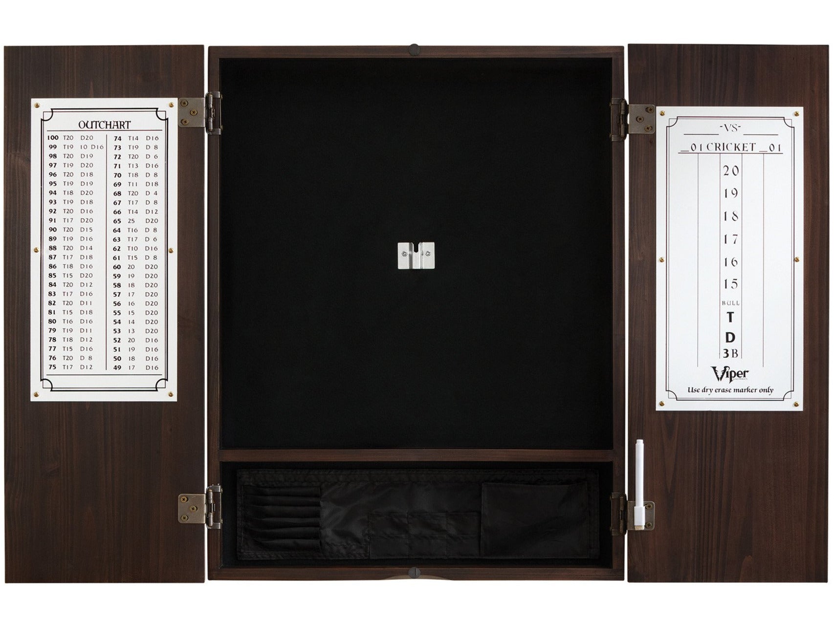 Viper Metropolitan Espresso Steel Tip Dartboard Cabinet - HomeFitPlay