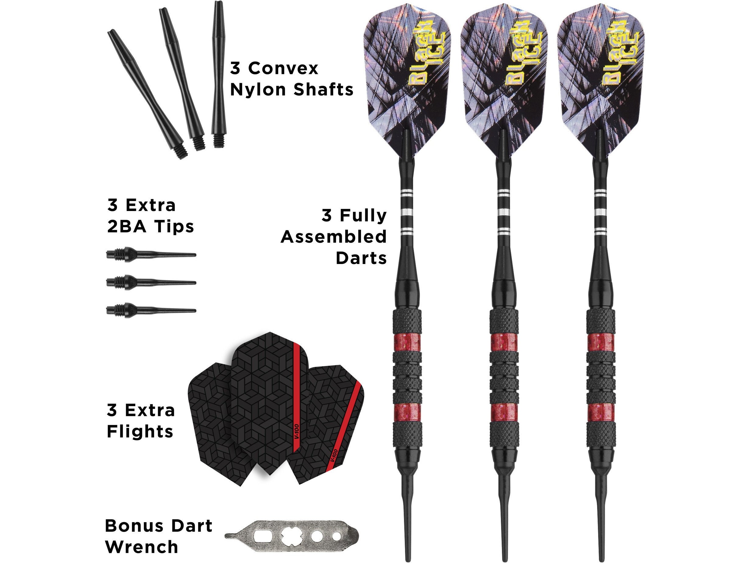 Viper Black Ice Red Soft Tip Darts - HomeFitPlay