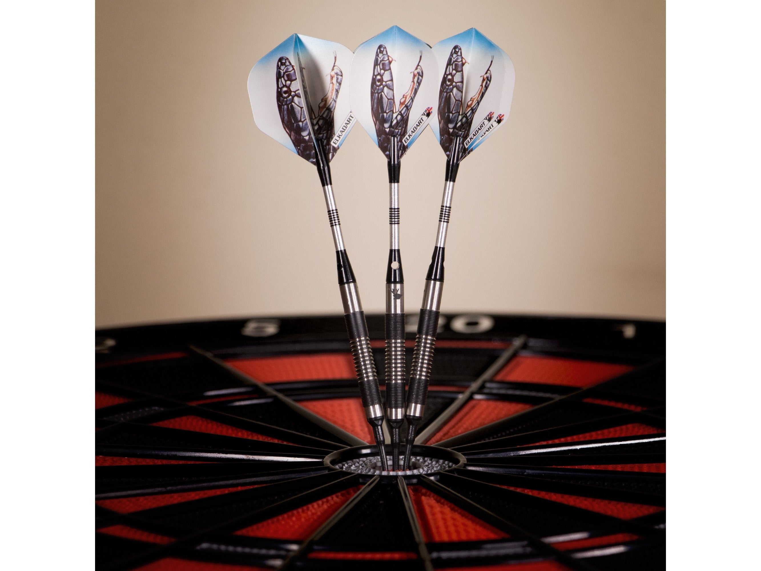 Elkadart Black Mamba 80% Tungsten Soft Tip Darts Thin Barrel - HomeFitPlay