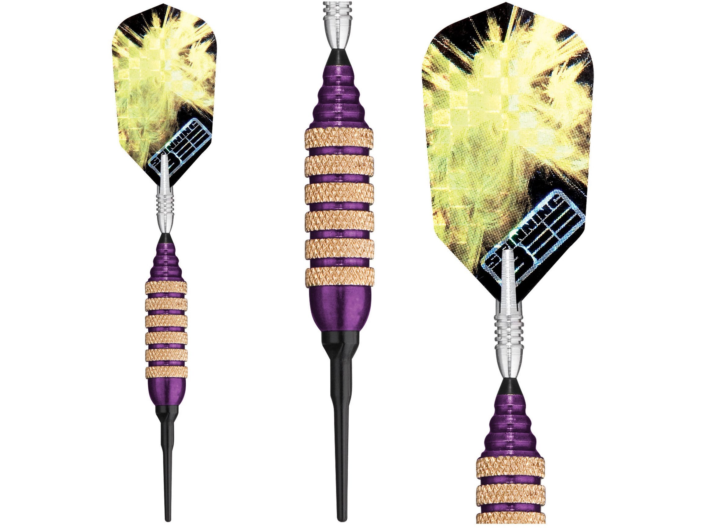 Viper Spinning Bee Purple Soft Tip Darts 16 Grams - HomeFitPlay