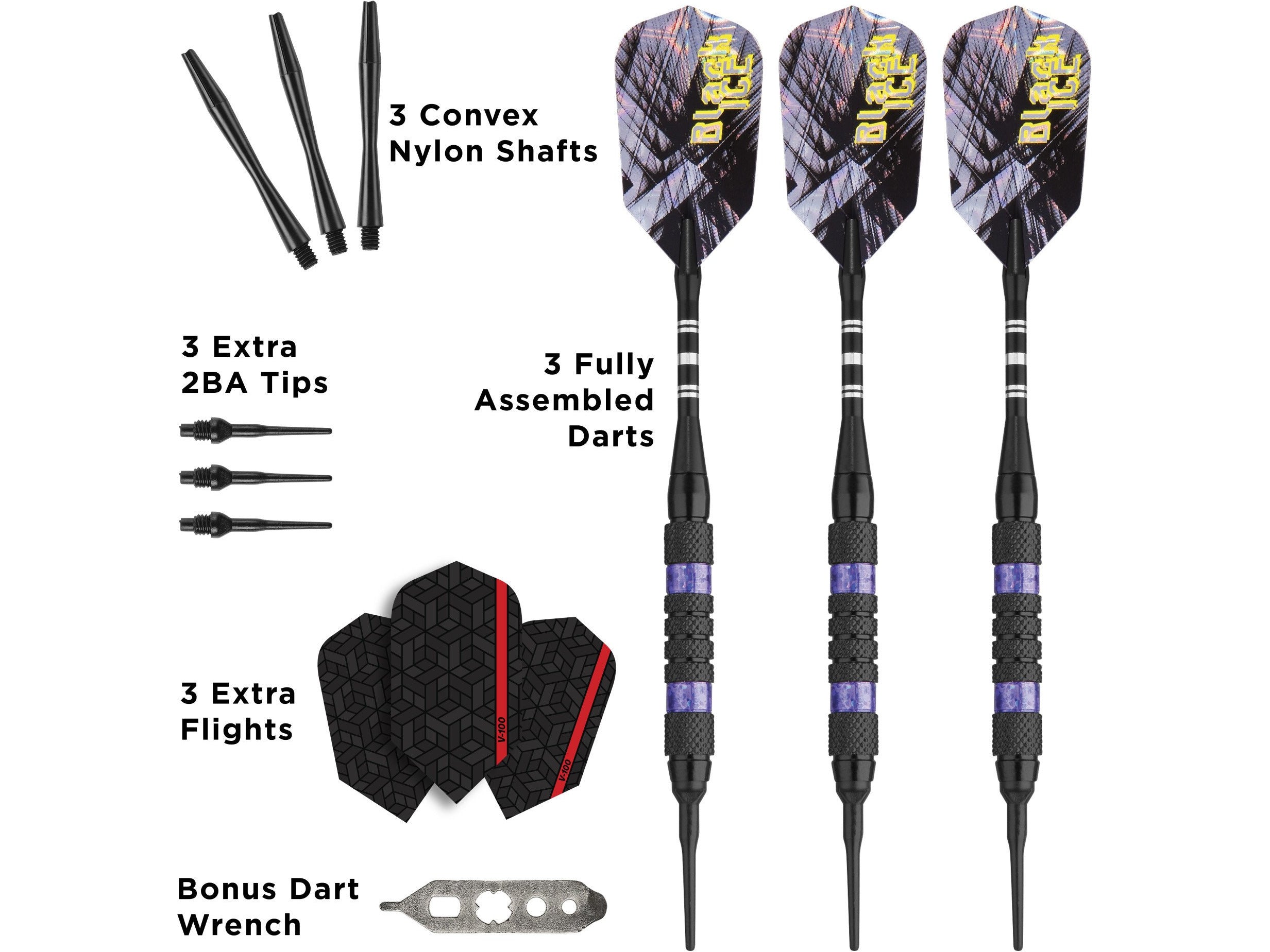 Viper Black Ice Soft Tip Darts - Thumbnail 3